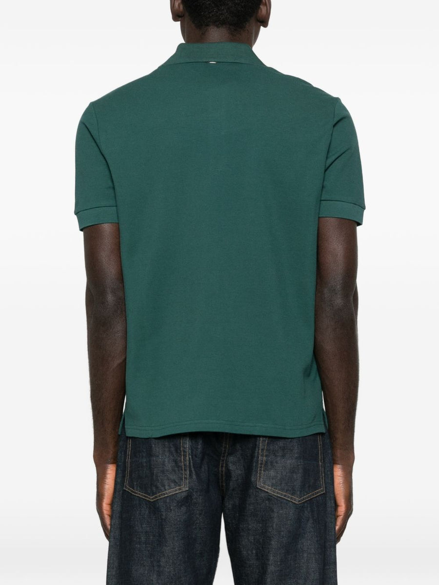 Herno Logo Cotton Polo Shirt For Men Luxury Green Polo With Logo Patch Smart Casual Essential