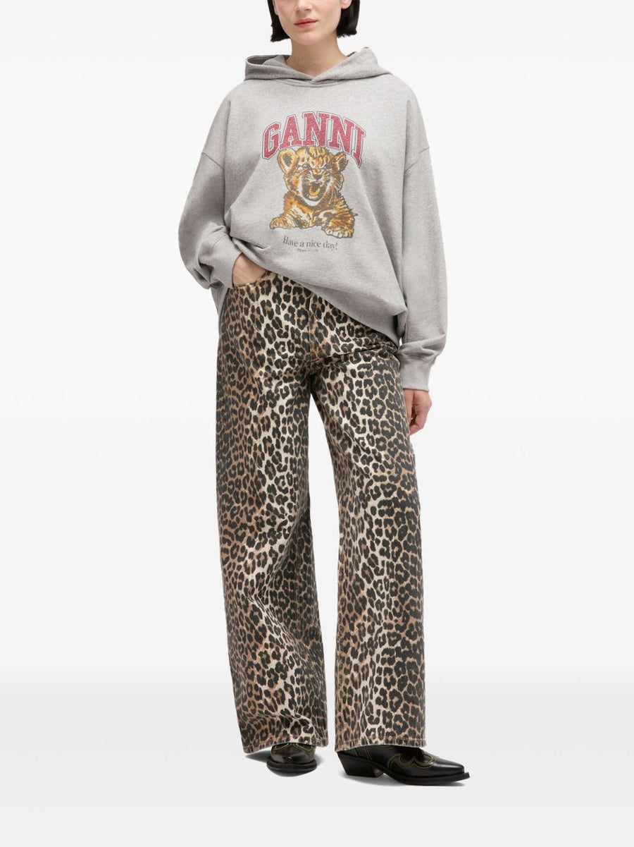 Organic Cotton Hoodie For Women By Ganni Margot Kitty Graphic Print Cozy Everyday Comfort And Sustainable Style