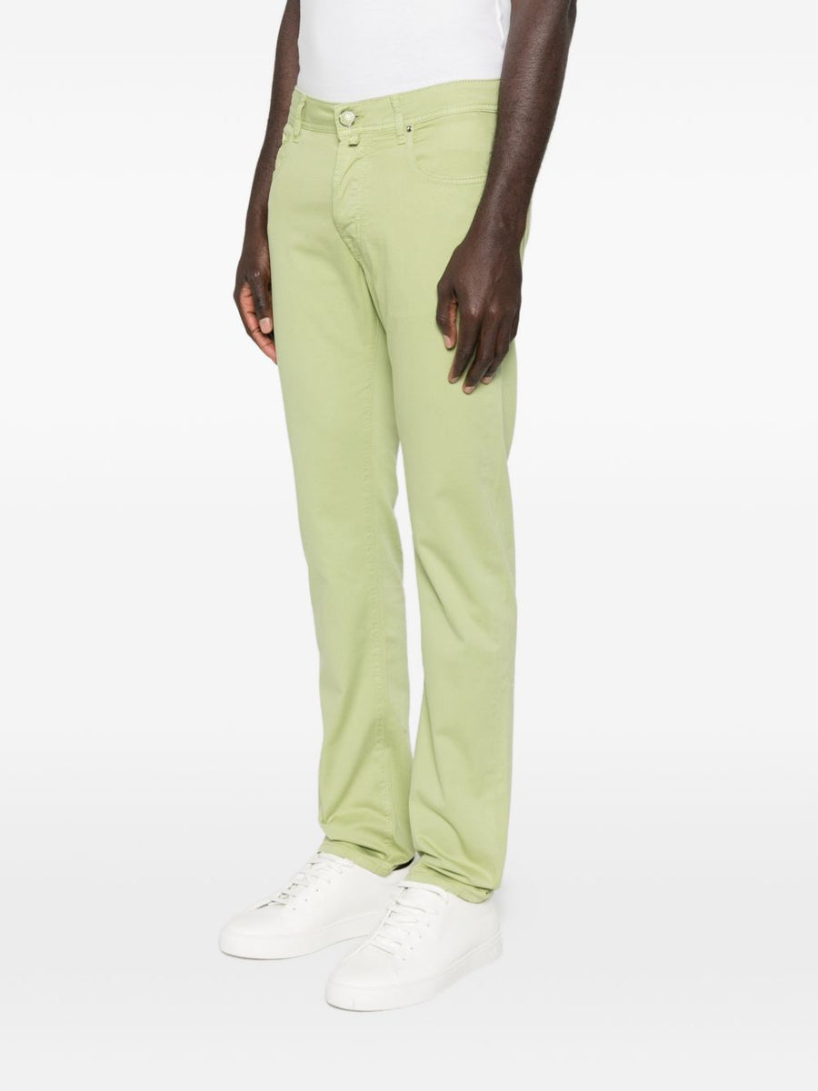 Jacob Cohen Slim Fit Cotton Denim Jeans Mens Luxury Green Wash For Everyday Wear