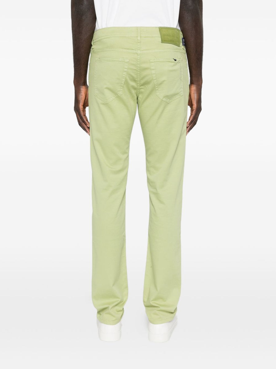Jacob Cohen Slim Fit Cotton Denim Jeans Mens Luxury Green Wash For Everyday Wear
