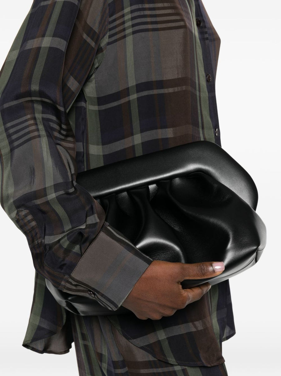 Themoire' Bios Vegan Leather Clutch For Women Sleek Eco Luxury With Ruched Detailing And Versatile Carry