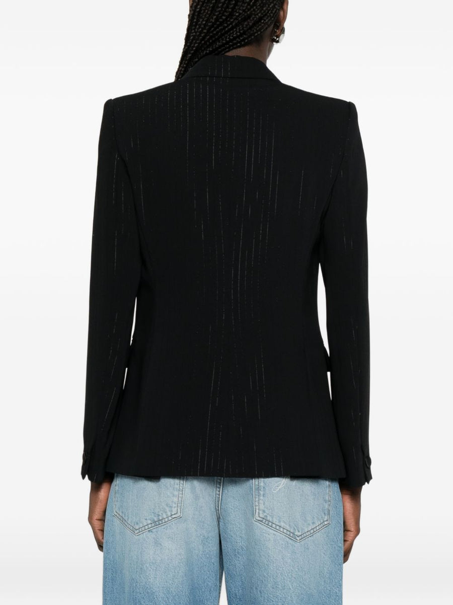 Emporio Armani Pinstripe Single Breasted Blazer For Women Versatile Timeless Polished Workwear