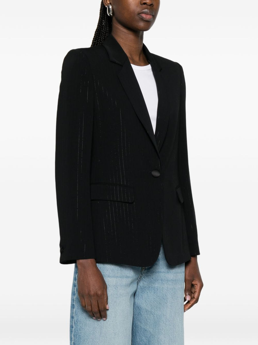 Emporio Armani Pinstripe Single Breasted Blazer For Women Versatile Timeless Polished Workwear
