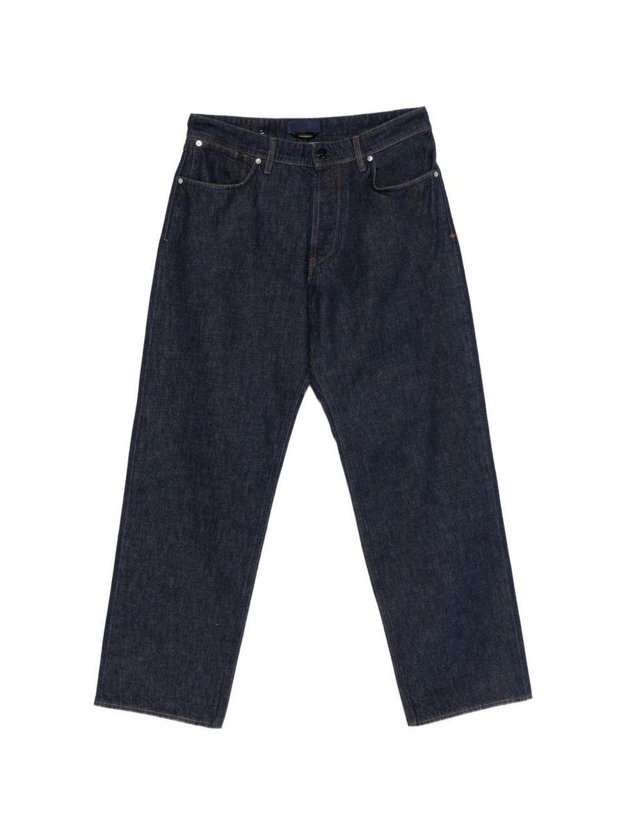 Stone Island Denim Jeans Navy 100 Percent Cotton For Men Five Pocket Comfort Everyday Wear