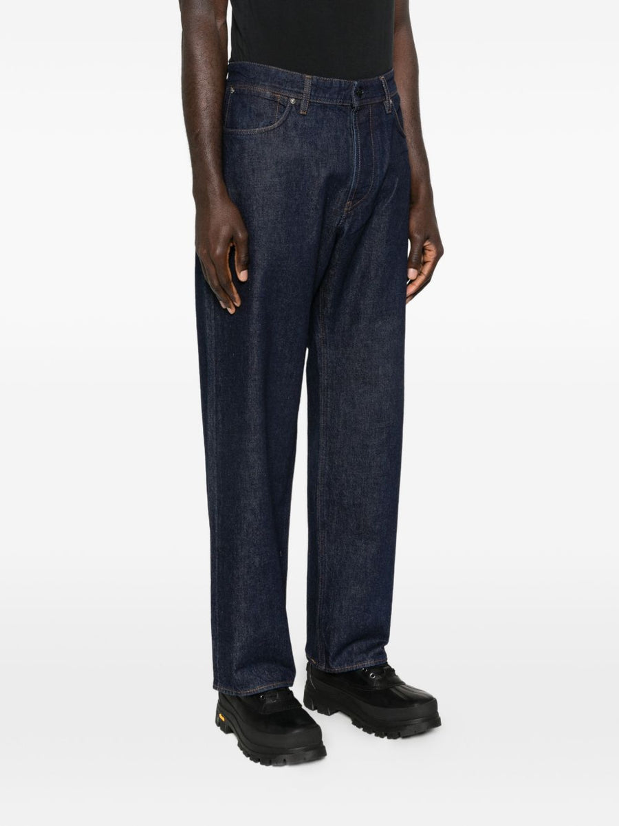 Stone Island Denim Jeans Navy 100 Percent Cotton For Men Five Pocket Comfort Everyday Wear