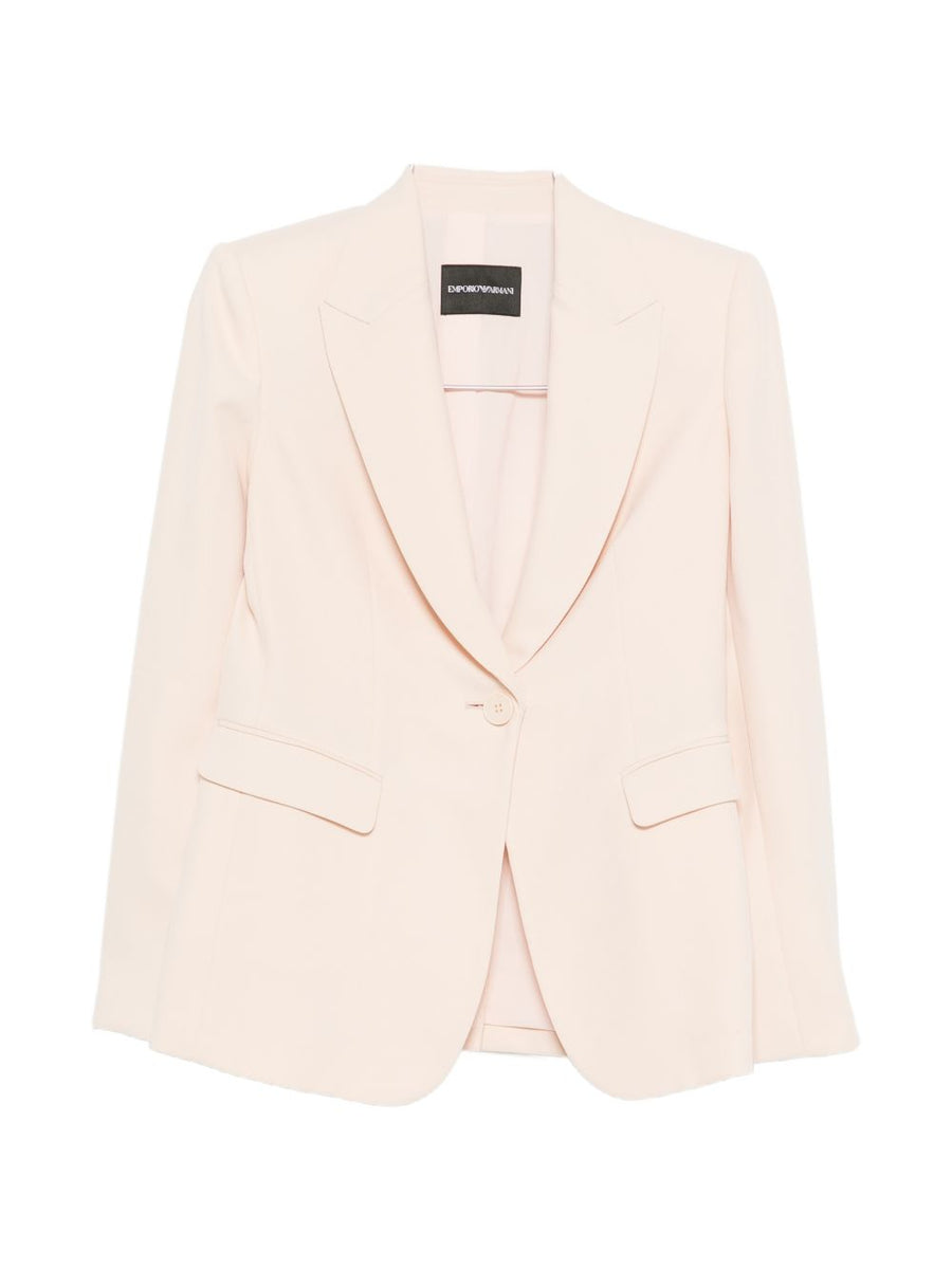Emporio Armani Powder Blazer For Women Single Breasted Tailored Luxury Jacket For Work And Weekend