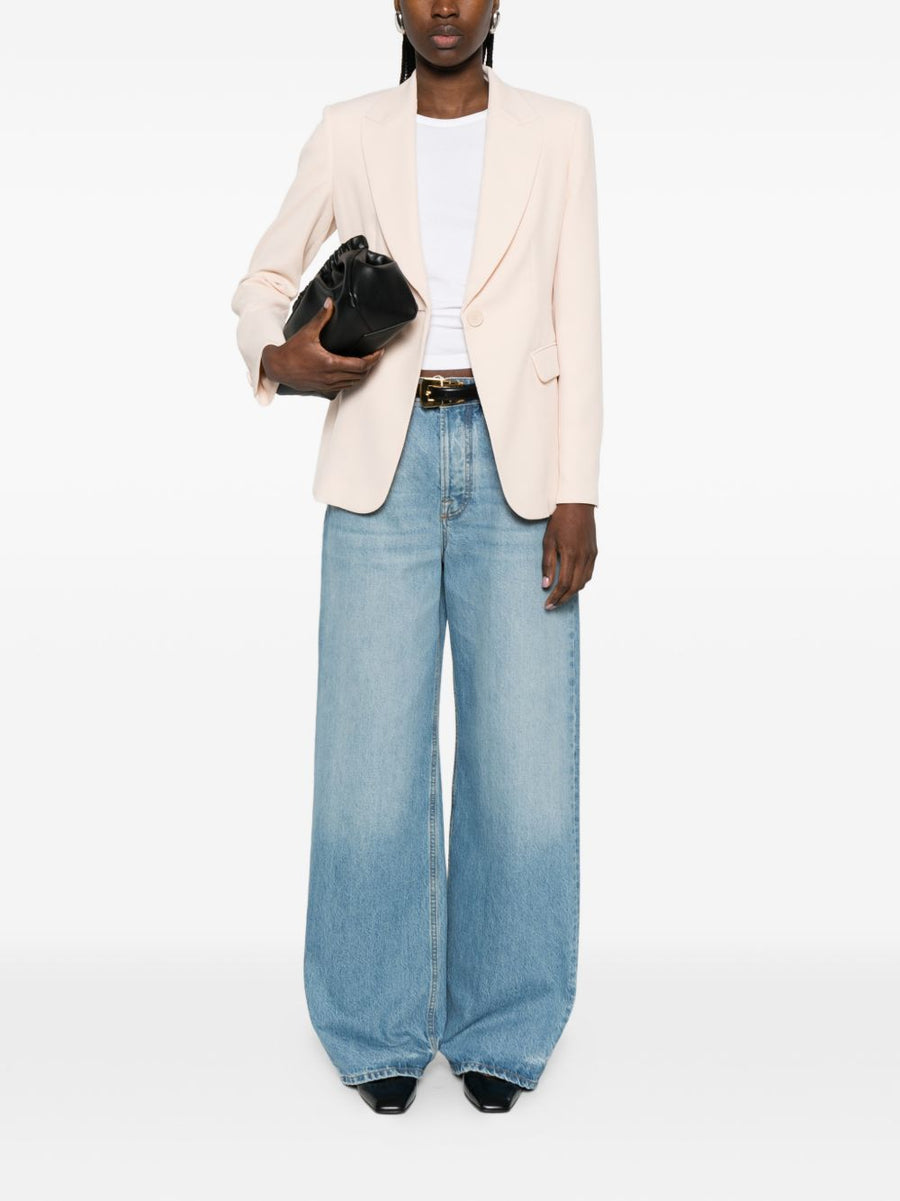 Emporio Armani Powder Blazer For Women Single Breasted Tailored Luxury Jacket For Work And Weekend