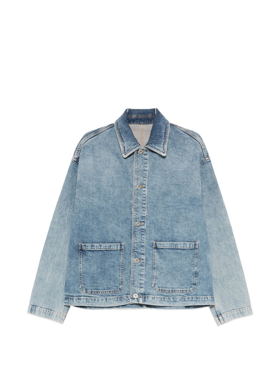 Emporio Armani Denim Jacket For Men Light Blue Stretch Cotton Timeless Smart Casual Outerwear