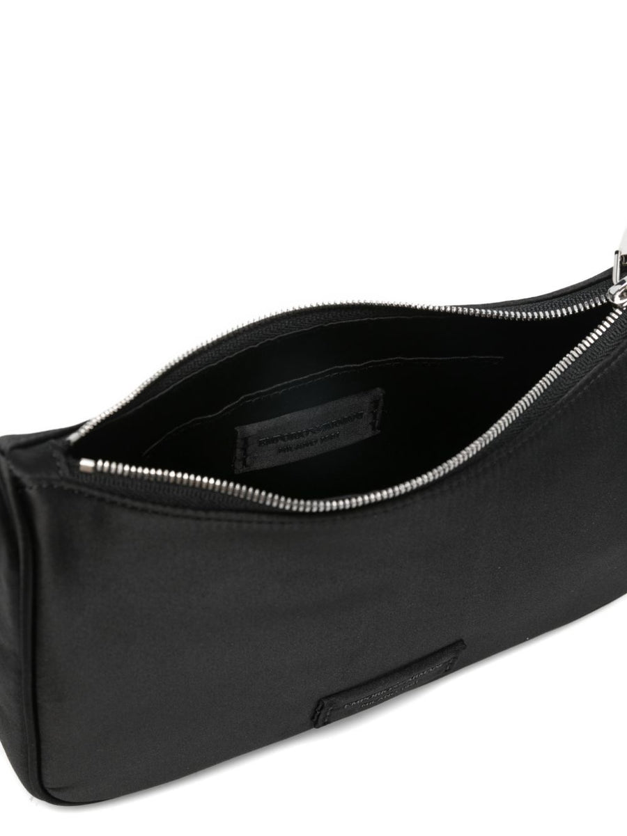 Beaded Chain Shoulder Bag Emporio Armani For Women Elegant Compact Baguette Style