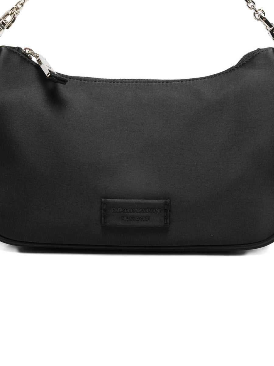 Beaded Chain Shoulder Bag Emporio Armani For Women Elegant Compact Baguette Style