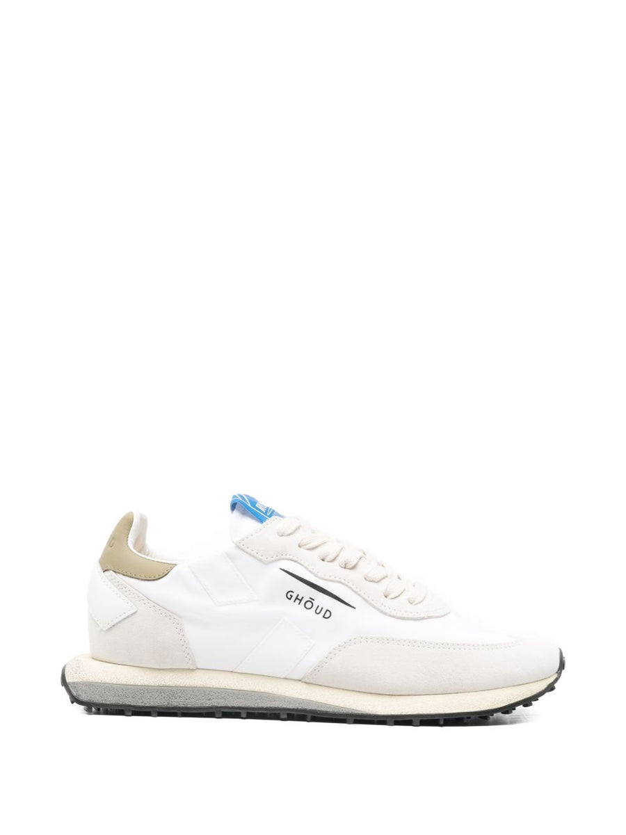 Ghoud Rush Low Sneakers For Men White Leather Platform 2cm Timeless Versatile Lace Up