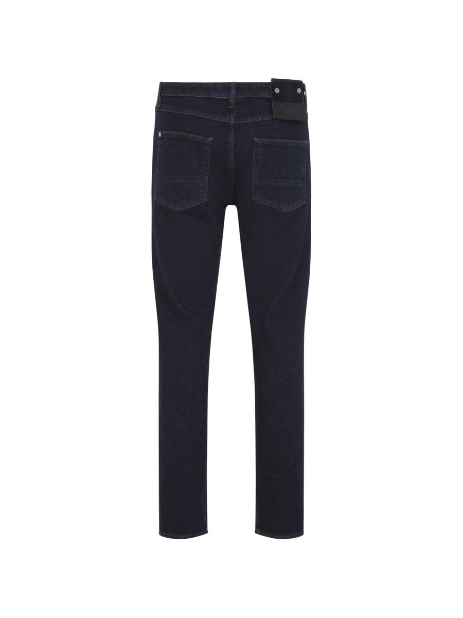 Stone Island Slim Denim Jeans For Men With Premium Navy Stretch And Five Pocket Fit