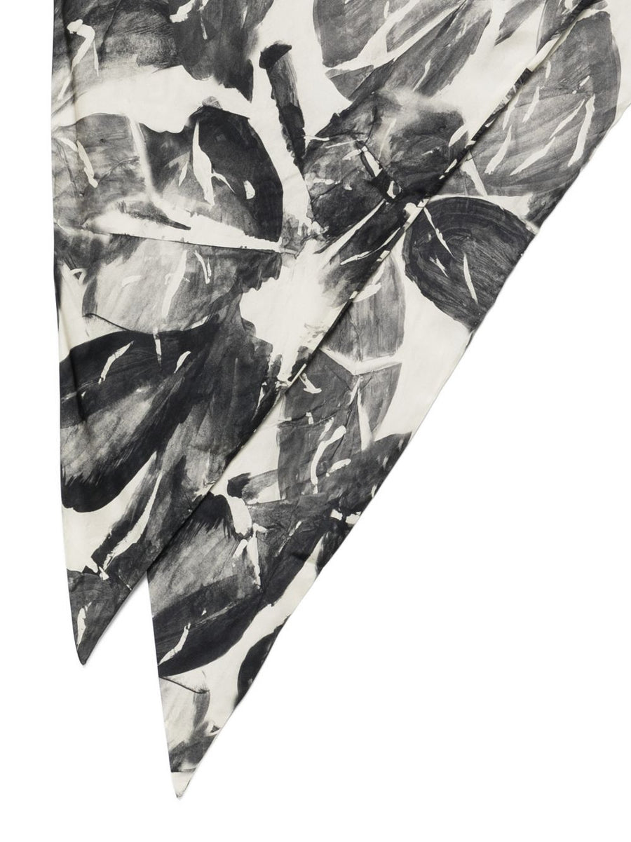 Alysi Silk Scarf For Women Floral Print Resort Ready Lightweight One Hundred Percent Silk