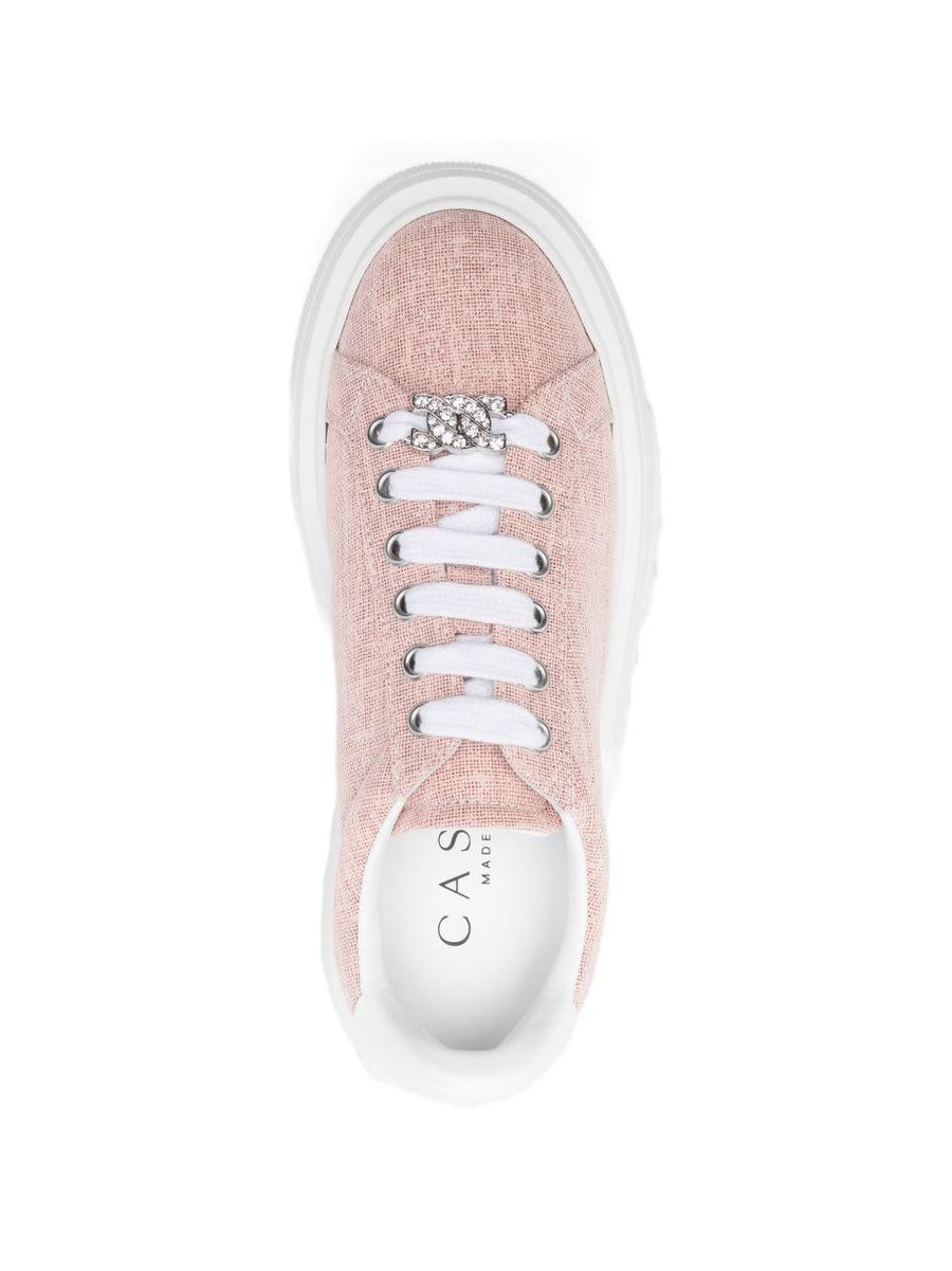 Casadei Nexus Platform Sneakers For Women Luxury Techno Futuristic With Camel Suede And Faux Fur Lining 7 Cm Heel