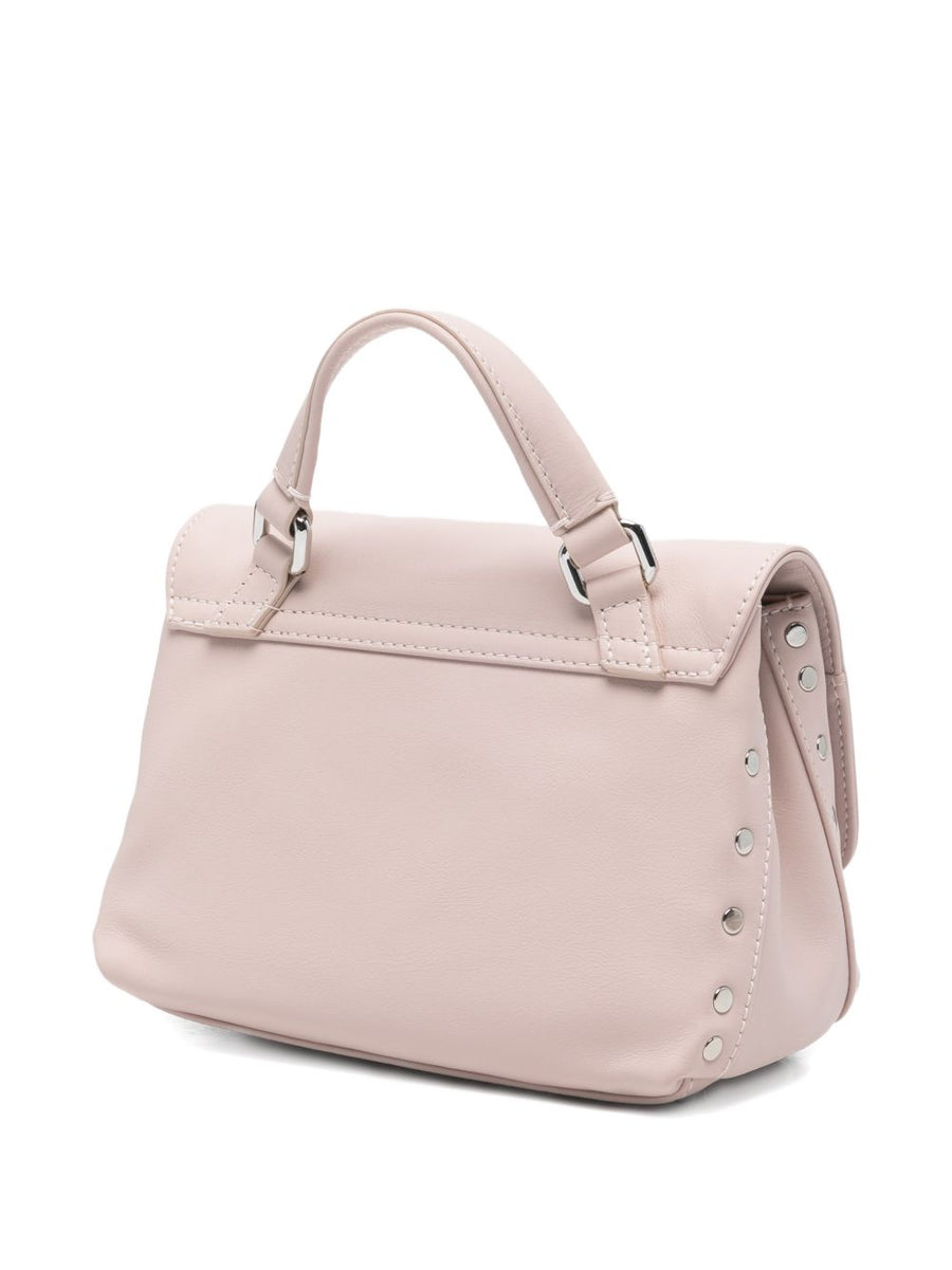 Postina Baby Bag Zanellato Pink Leather Compact Luxury Handbag For Moms With Detachable Strap