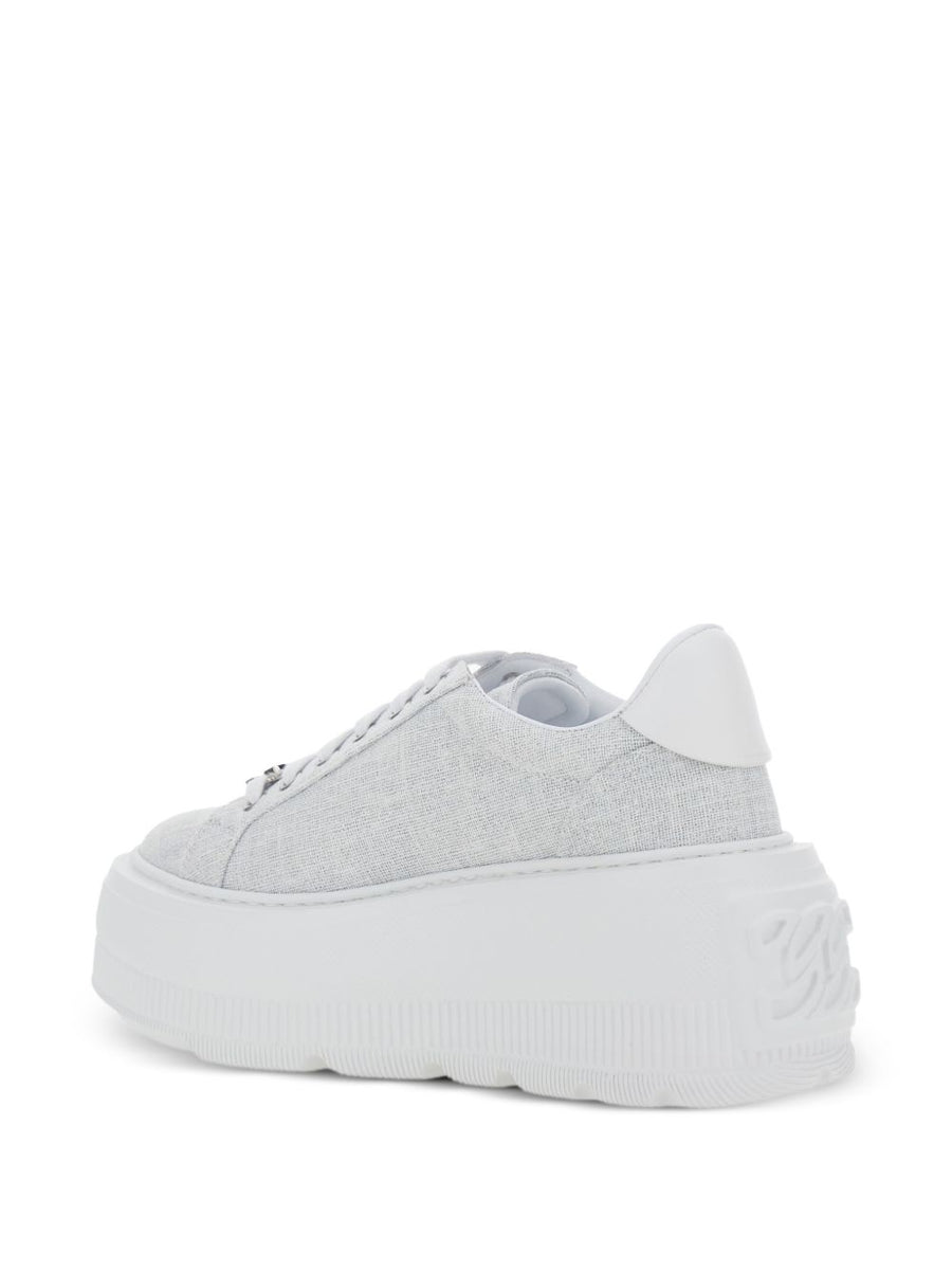 Casadei Nexus Sneakers For Women Beige Platform With Embellished Details And Padded Heel Comfort