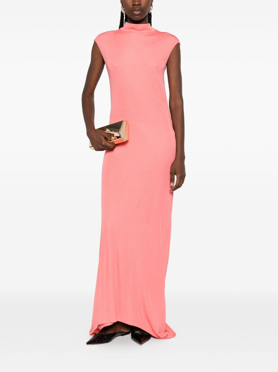 Tom Ford Red Long Evening Dress With Sculptural Details For Bold Elegant Women Premium Luxury