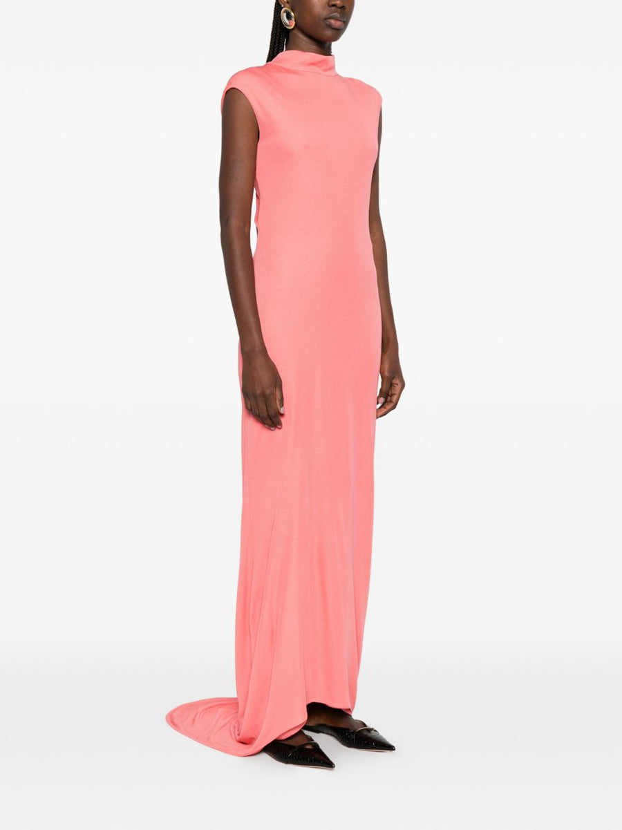 Tom Ford Red Long Evening Dress With Sculptural Details For Bold Elegant Women Premium Luxury