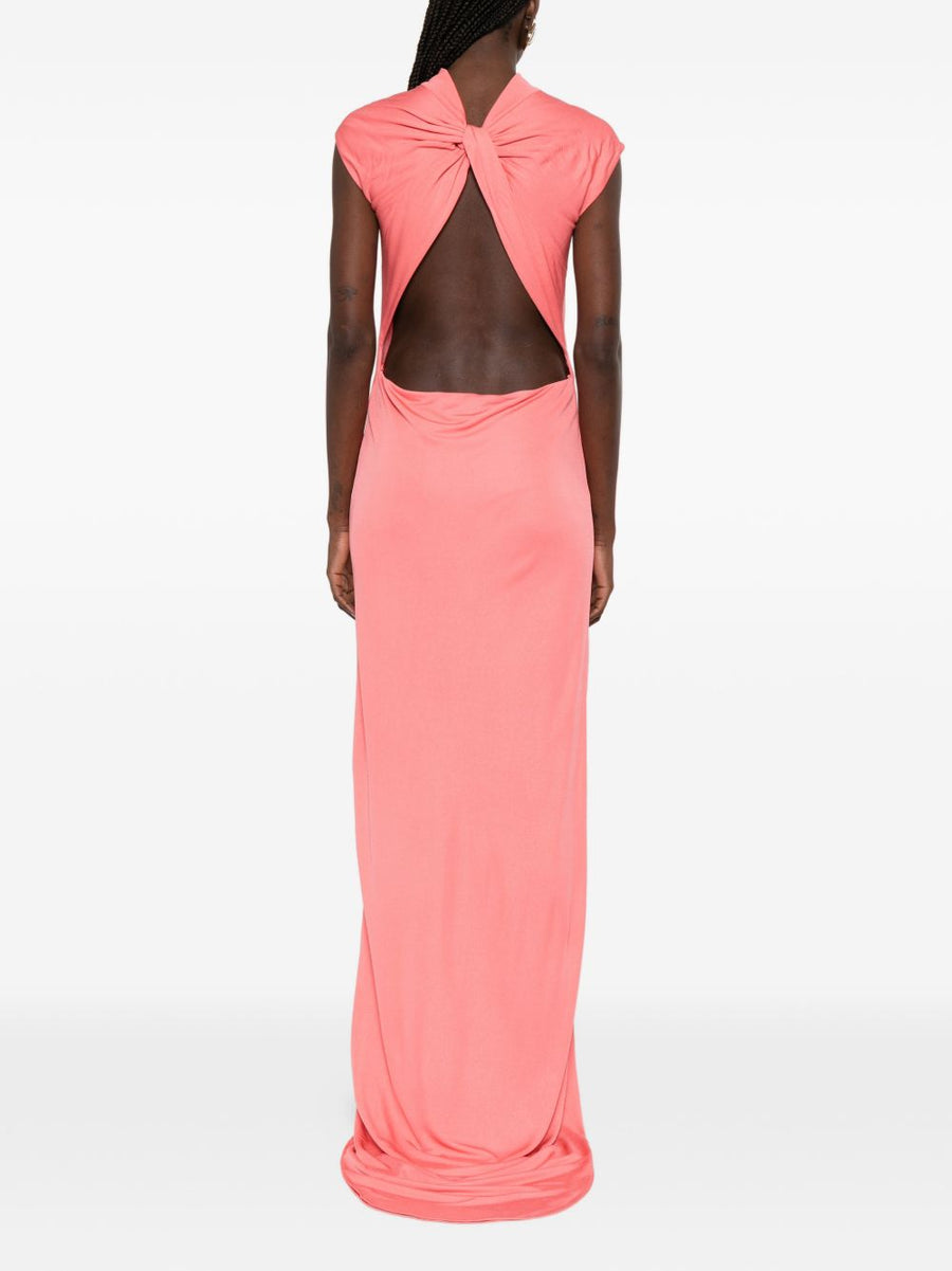 Tom Ford Red Long Evening Dress With Sculptural Details For Bold Elegant Women Premium Luxury