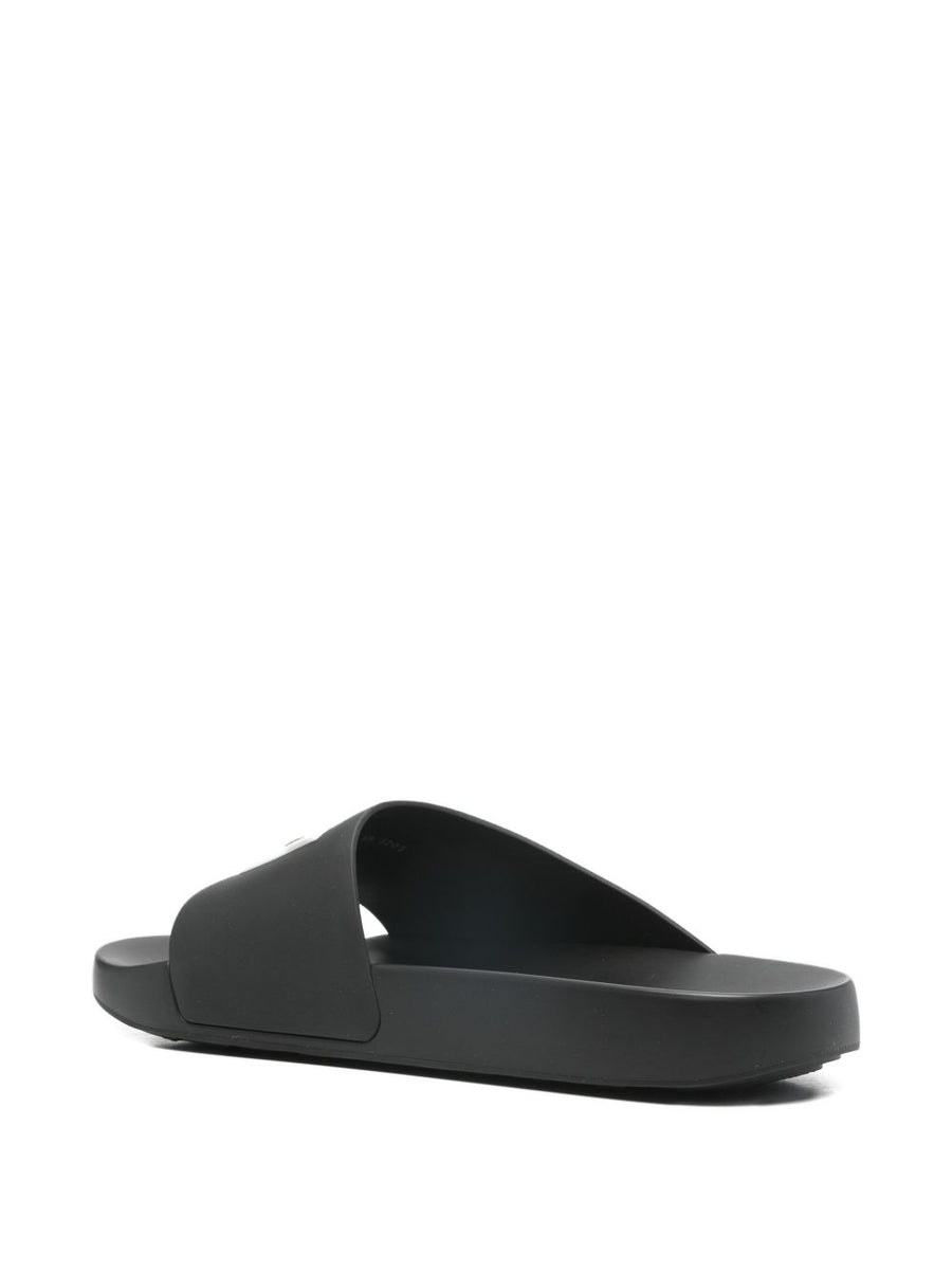 Givenchy Label Slide Mules For Men Premium Rubber Feel And Discreet Logo Minimalist Luxury Slip On
