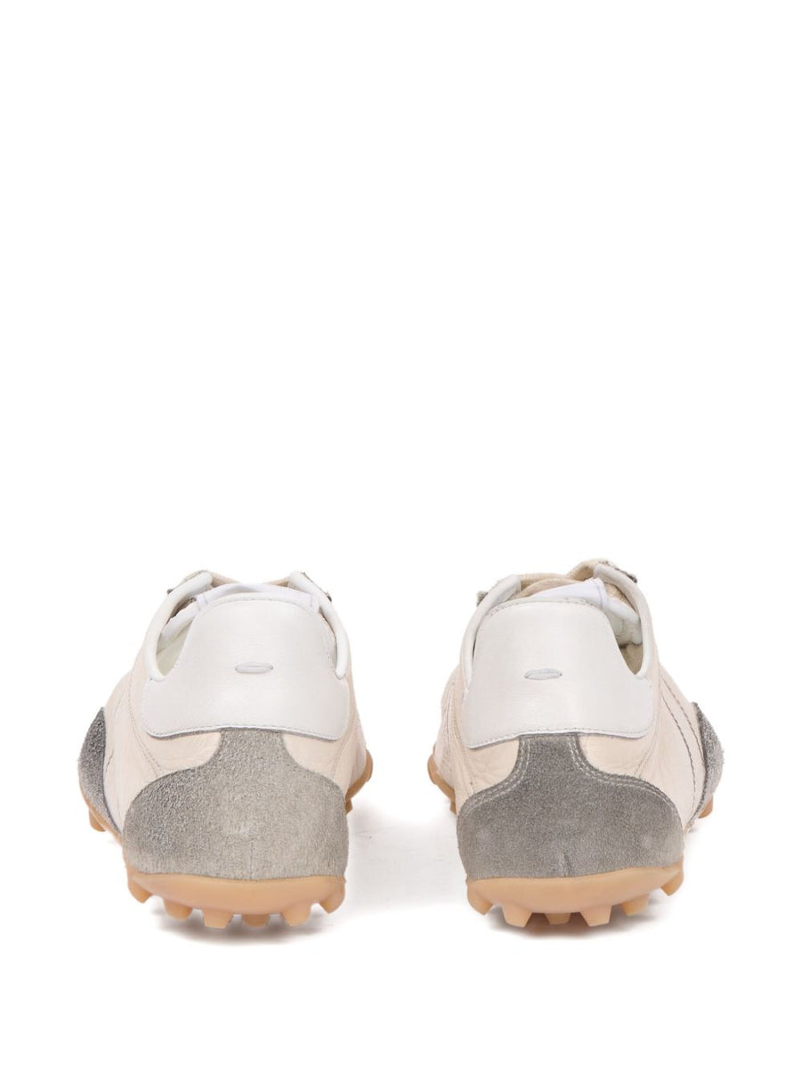Maison Margiela Sprinters Low Sneakers Ecru Suede Leather