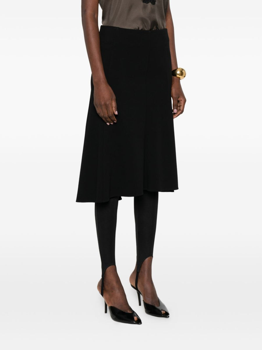Jil Sander Asymmetric Short Skirt Black Viscose Blend With Architectural Luxury Tailoring For Women