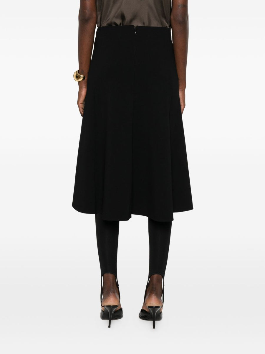 Jil Sander Asymmetric Short Skirt Black Viscose Blend With Architectural Luxury Tailoring For Women