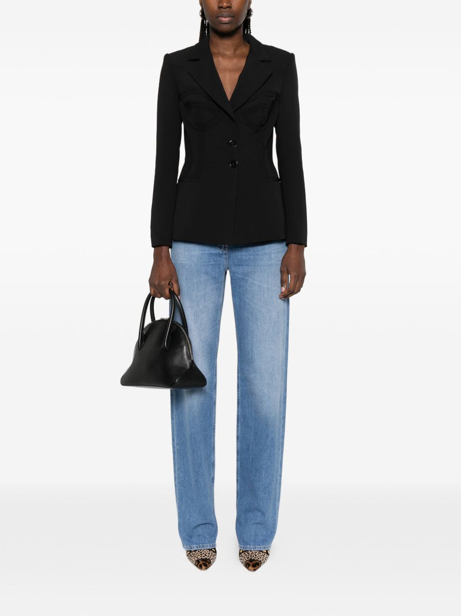 Elisabetta Franchi Denim Jeans For Women One Hundred Percent Cotton Light Blue Luxurious Branding Details