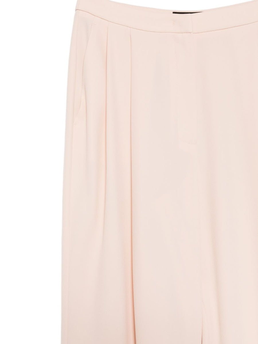 Emporio Armani Powder Premium Wide Leg Trousers For Women