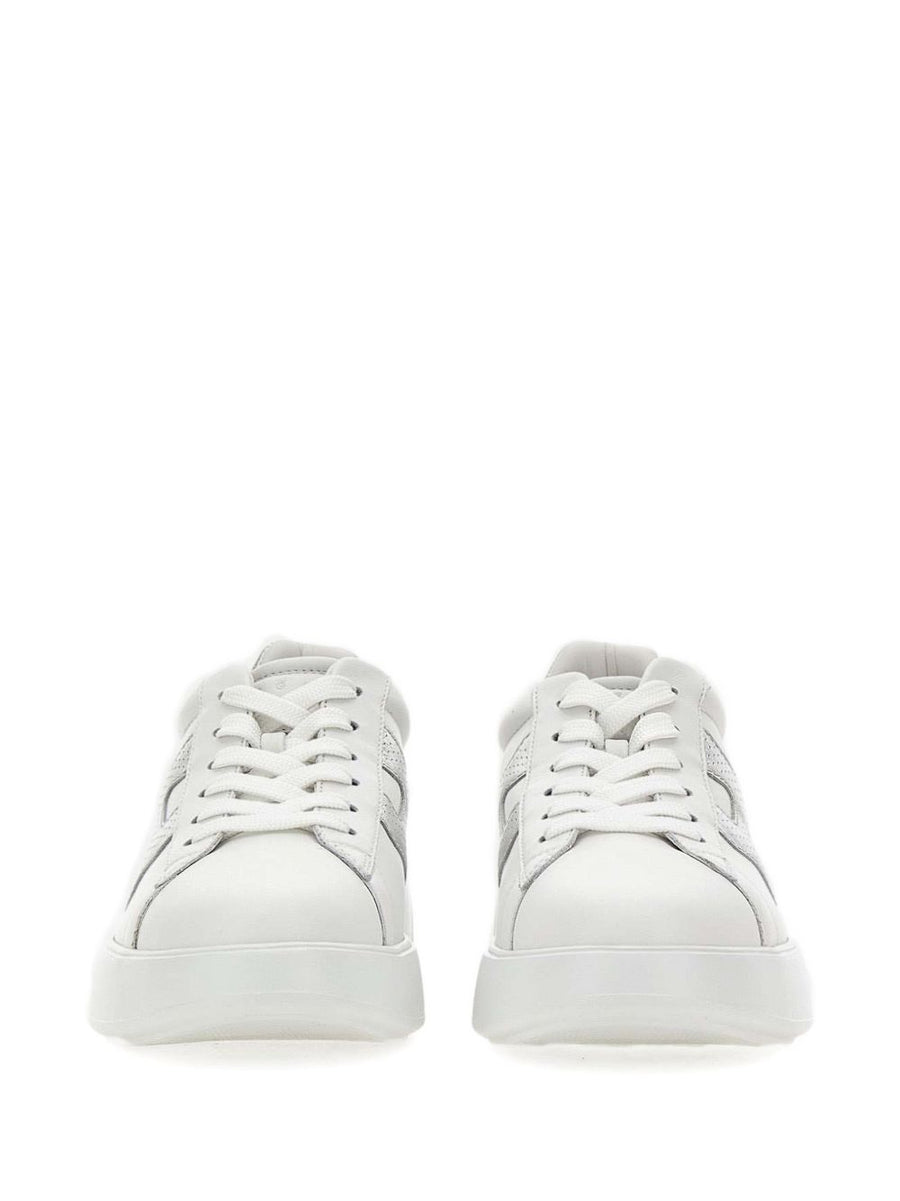 Hogan Rebel Sneakers For Women Silver Calf Suede With Subtle Lift Premium Materials Everyday Luxe