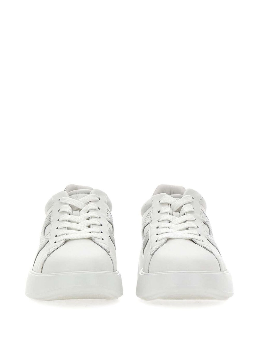 Hogan Rebel Sneakers For Women Silver Calf Suede With Subtle Lift Premium Materials Everyday Luxe