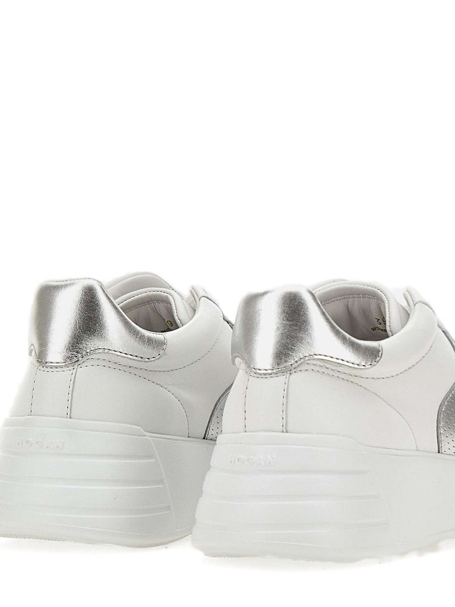 Hogan Rebel Sneakers For Women Silver Calf Suede With Subtle Lift Premium Materials Everyday Luxe