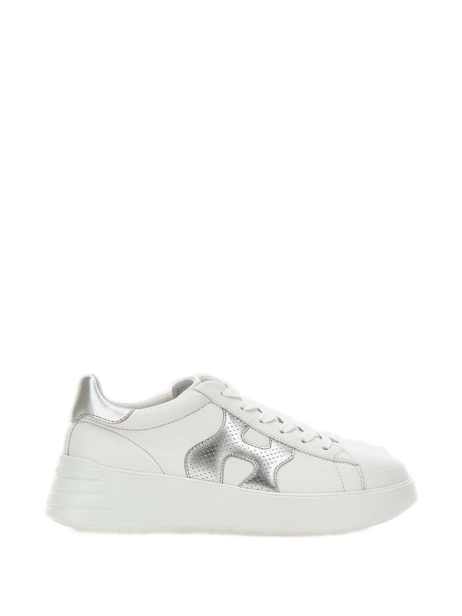 Hogan Rebel Sneakers For Women Silver Calf Suede With Subtle Lift Premium Materials Everyday Luxe
