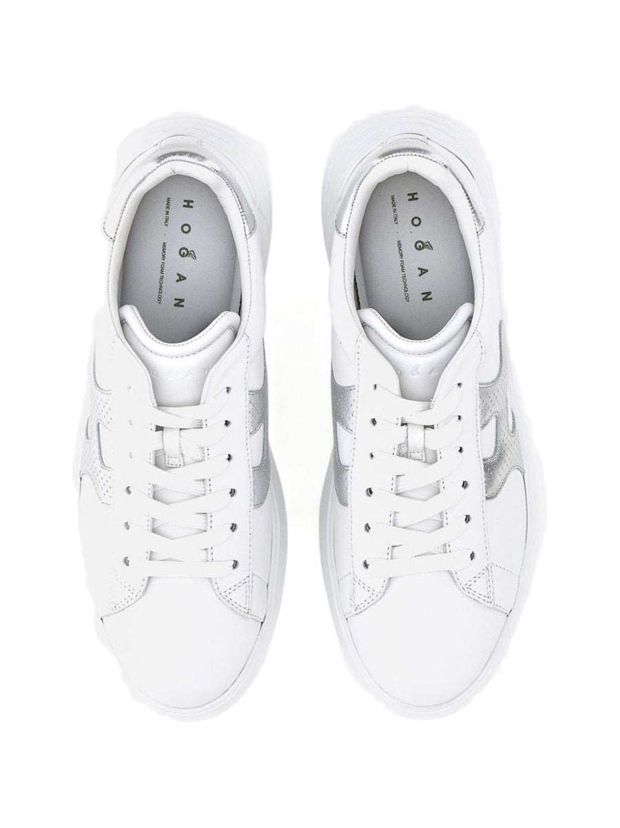 Hogan Rebel Sneakers For Women Silver Calf Suede With Subtle Lift Premium Materials Everyday Luxe