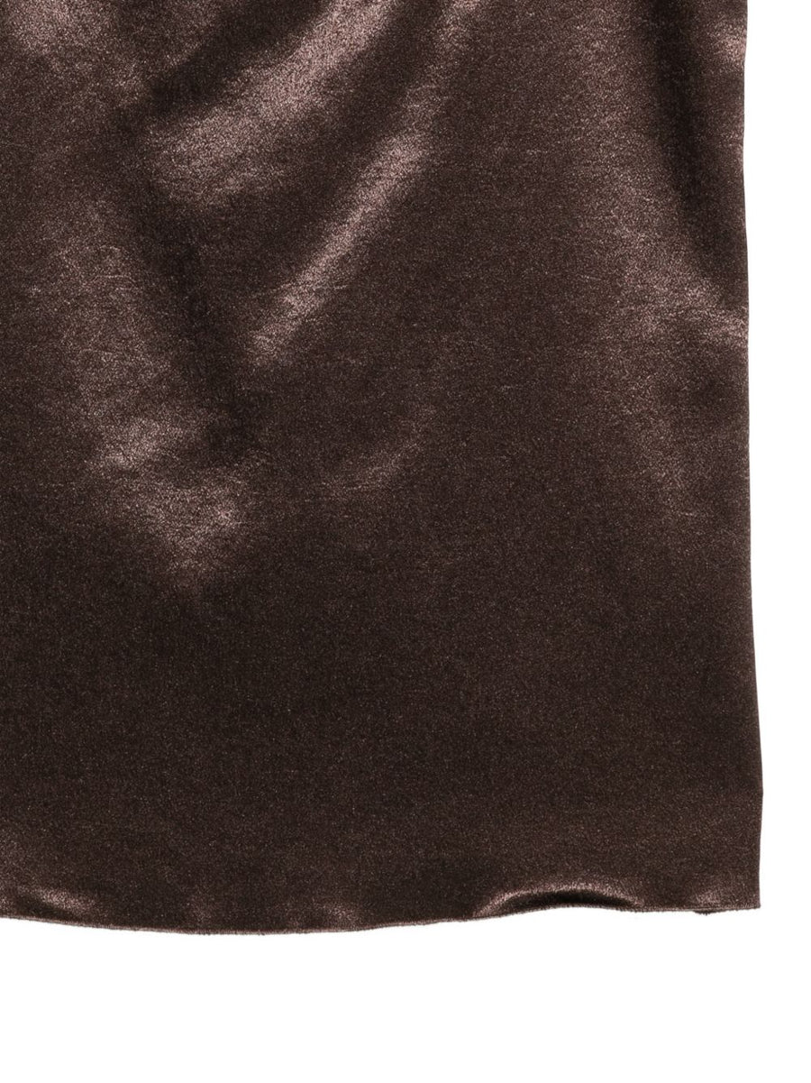 Alysi Satin Top For Women Brown 100 Percent Polyester Spaghetti Straps Elegant Everyday Wardrobe Essential