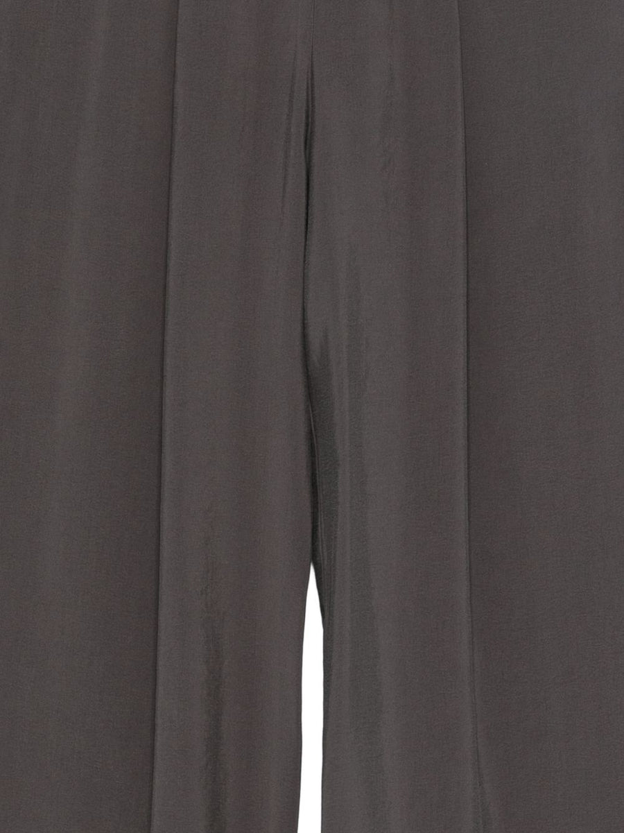 Alysi Wide Leg Trousers For Women Soft Modal Blend Elastic Waist Pockets Versatile Office Wear
