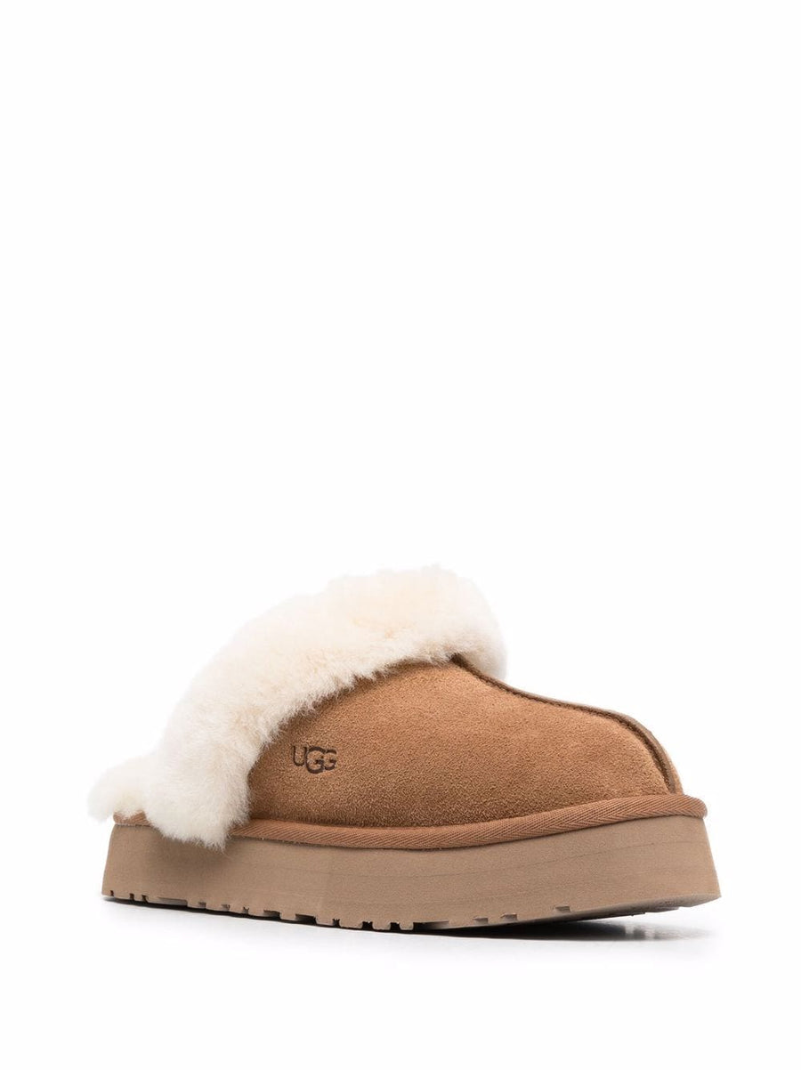 UGG Disquette Slippers For Women Premium Sheepskin Suede Upper With Platform Comfort And Luxury Lounge