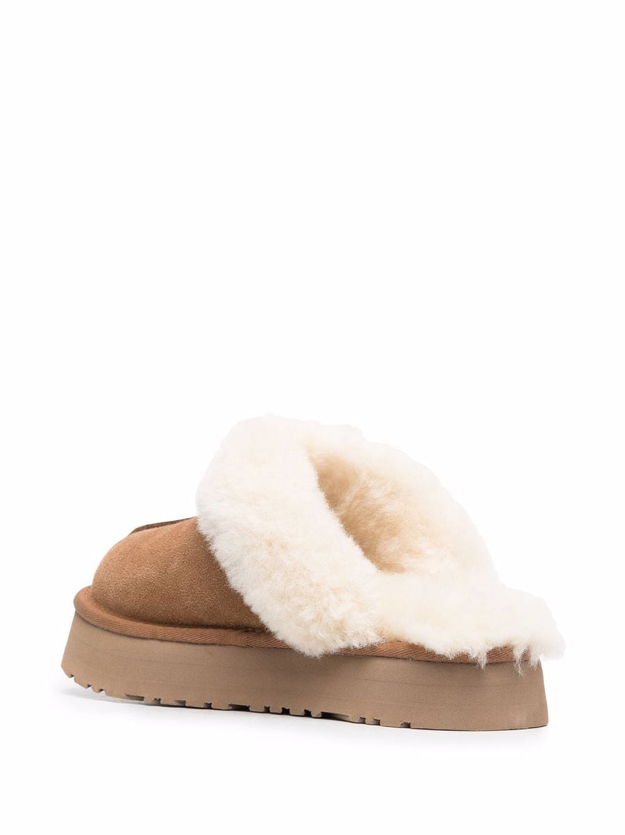 UGG Disquette Slippers For Women Premium Sheepskin Suede Upper With Platform Comfort And Luxury Lounge