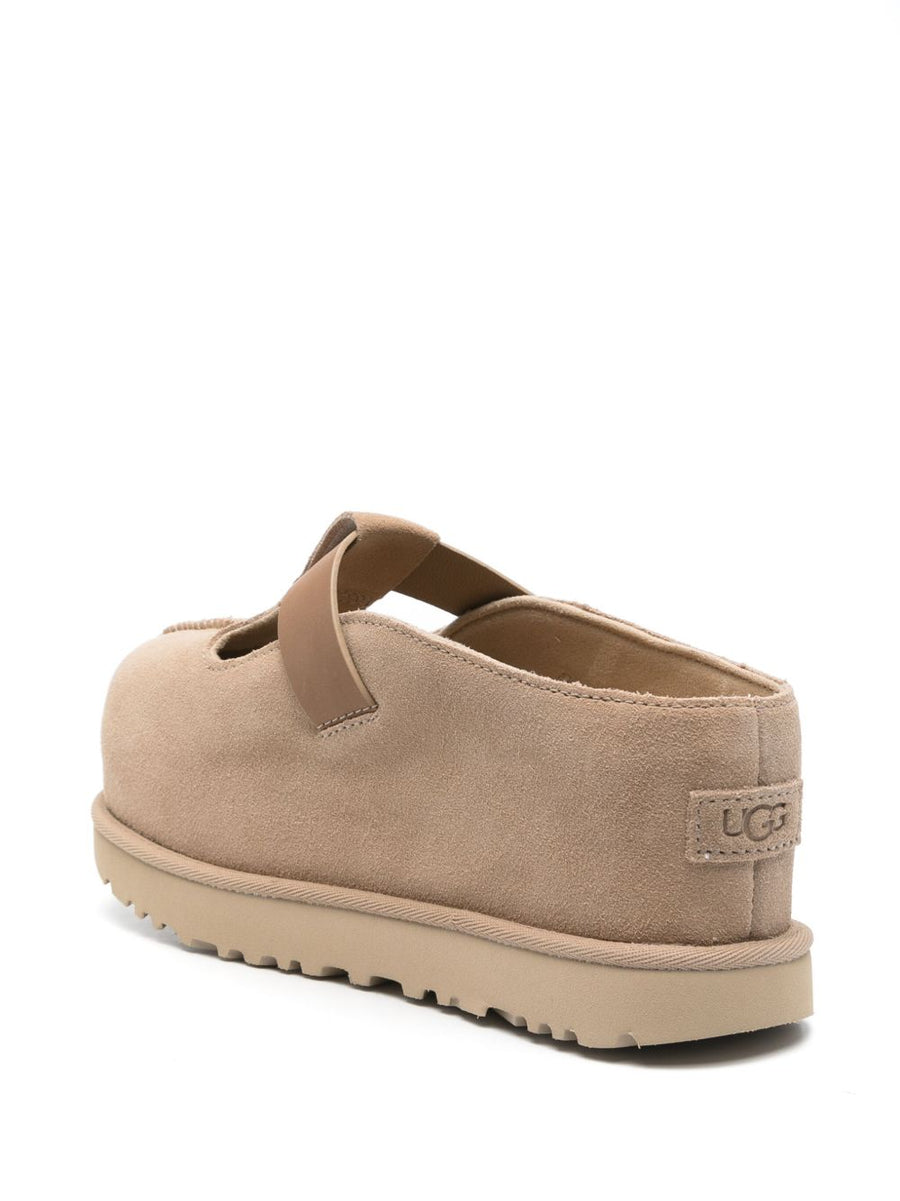 UGG Golden Hi Clogs for Women Beige Buckle Detail Flat Clogs with Cutouts and Everyday Comfort
