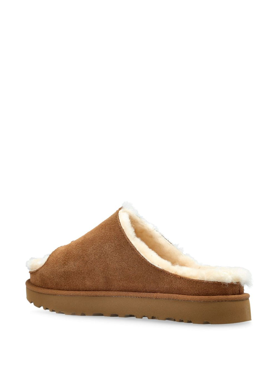 UGG Greenport Slides For Women Plush Shearling Lining Premium Beige Suede Open Toe Sandals 2.5 Cm Heel