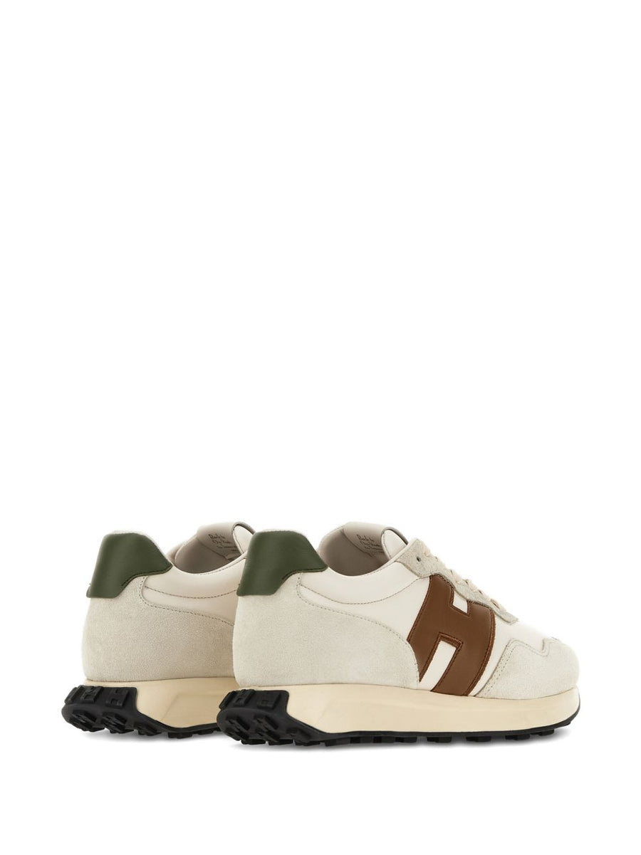 Hogan H601 Beige Leather Sneakers For Men - Luxury Everyday Comfort, Signature Logo