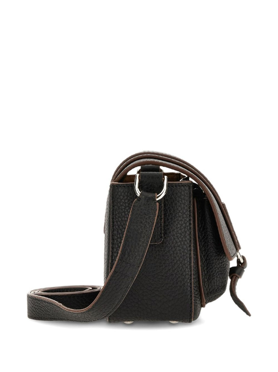 Hogan Trend Flap Bag Calfskin for Women Compact Crossbody with Adjustable Strap Tassel Detail