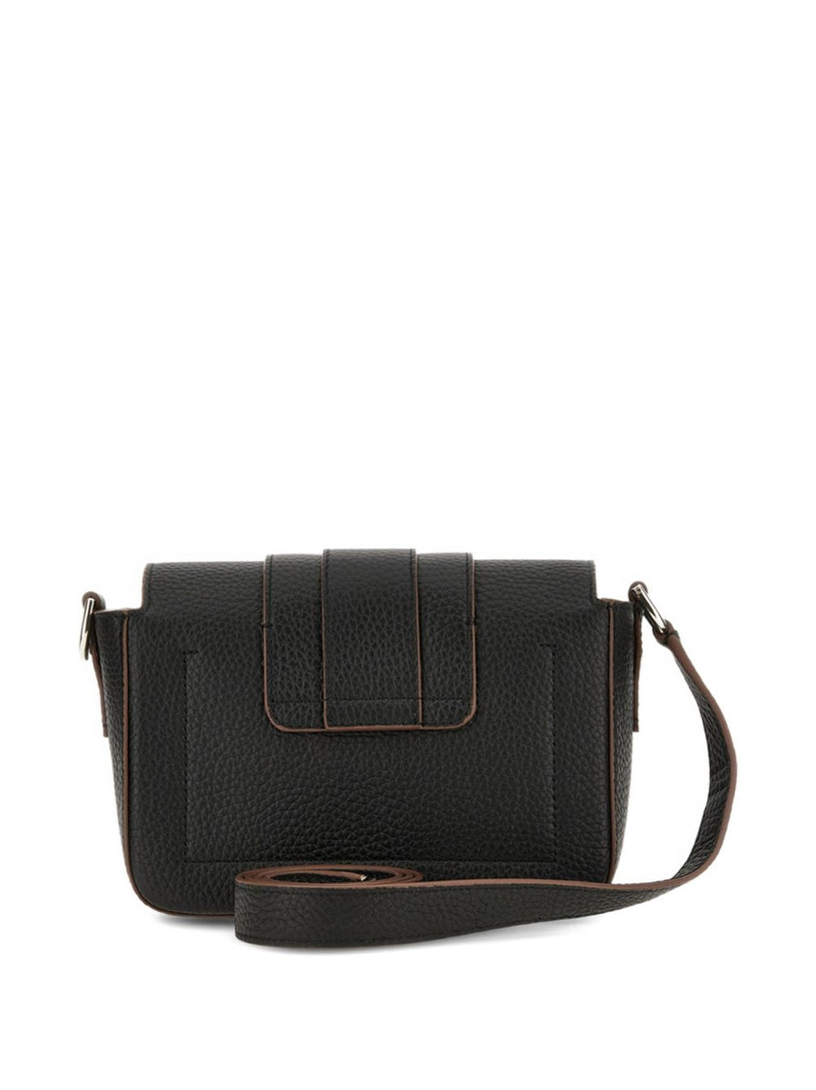 Hogan Trend Flap Bag Calfskin for Women Compact Crossbody with Adjustable Strap Tassel Detail