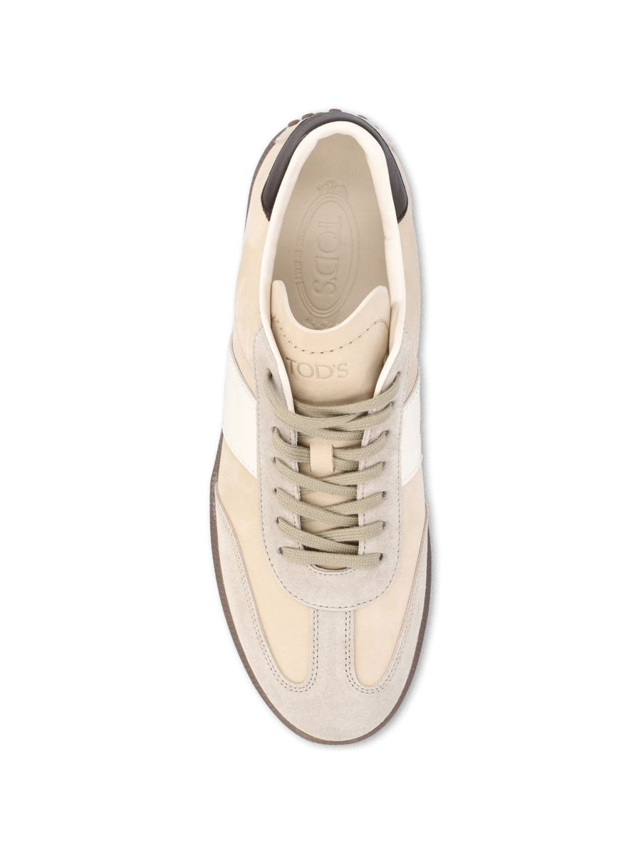 Tod's Tabs Sneakers In Beige Calf Suede For Men Premium Casual Luxury And Comfort