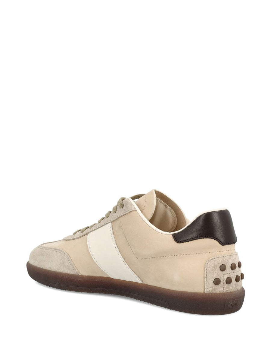 Tod's Tabs Sneakers In Beige Calf Suede For Men Premium Casual Luxury And Comfort