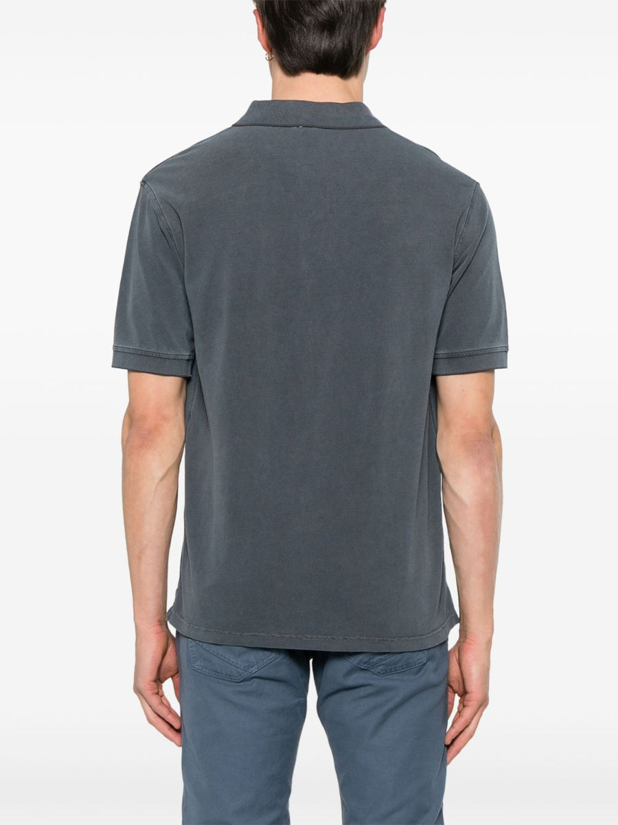 Herno Logo Cotton Polo Shirt For Men Navy 100 Percent Cotton Refined Everyday Essential