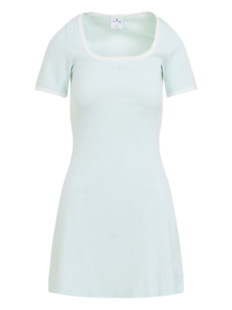 Courreges Pre Cotton Short Dress Lightweight Summer Women