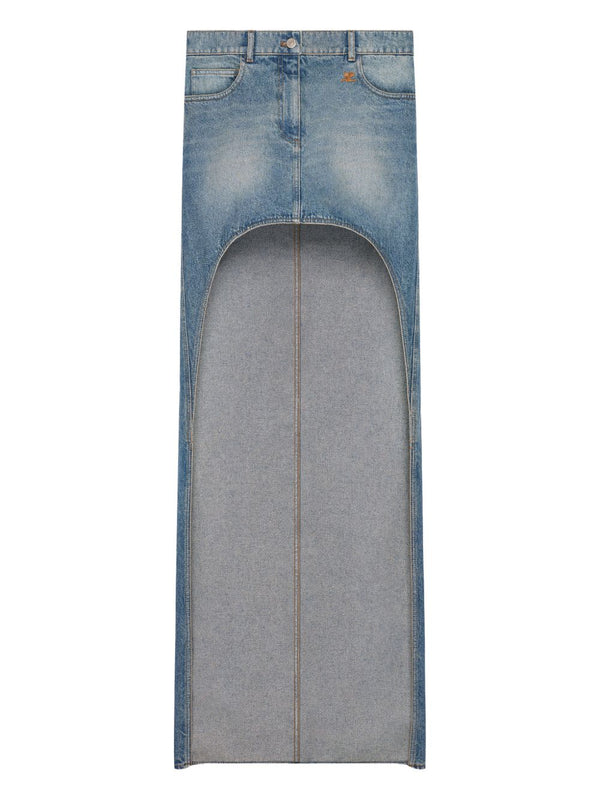 Courreges Pre CourrÃ¨ges Denim cotton skirt