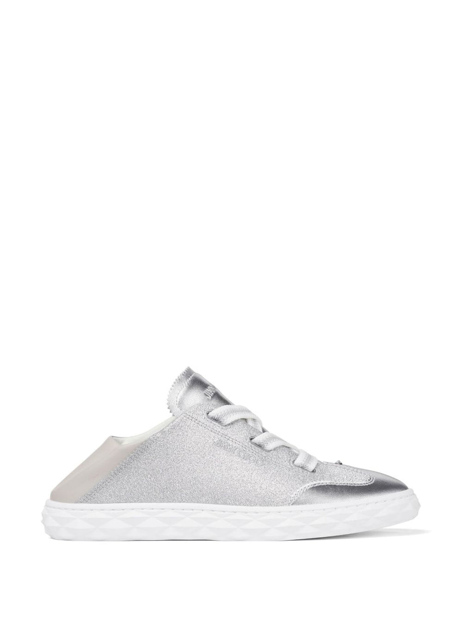 Jimmy Choo Diamond Light Glitter Leather Sneakers For Women