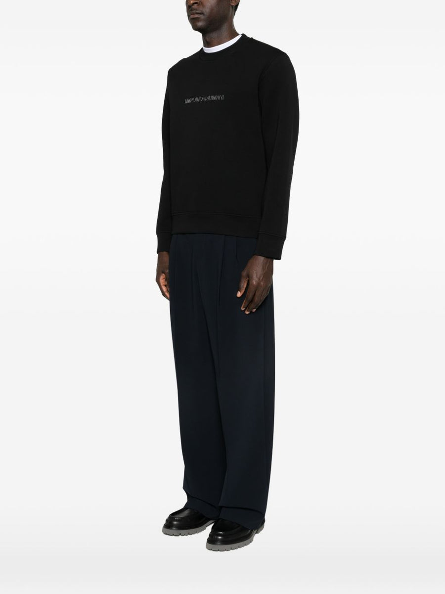 Emporio Armani Logo Cotton Sweatshirt For Men Front Logo Luxury Everyday Comfort